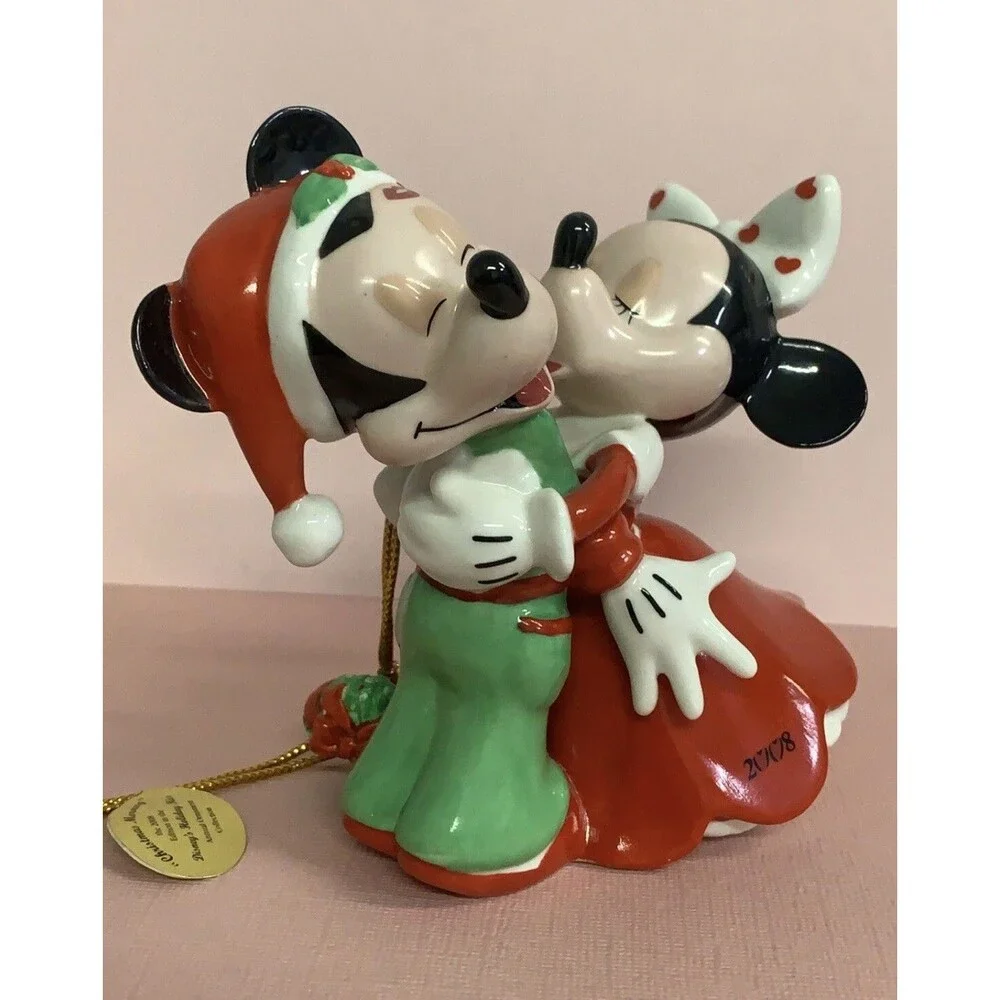 Bradford Exchange Disney Mickey & Minnie Mouse 2008 Porcelain Holiday Ornament